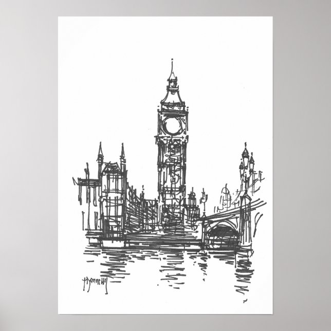 Big Ben London Print Poster (Framsidan)