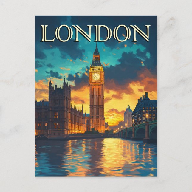 Big Ben, London Resa  Vykort (Framsida)