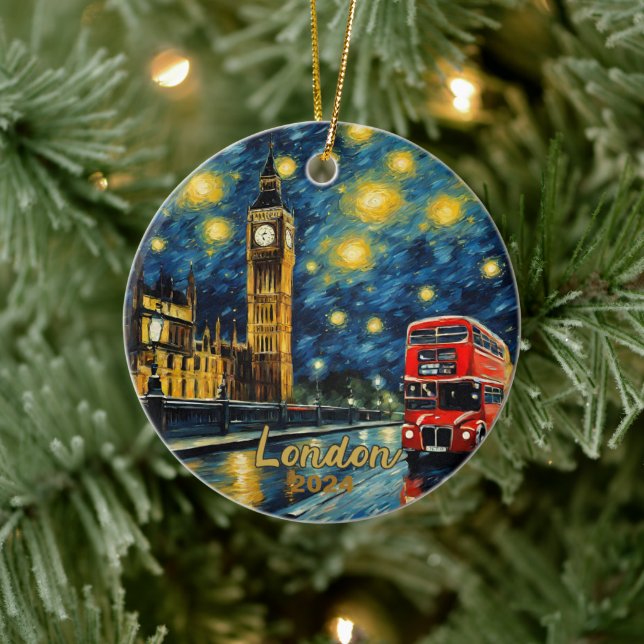 Big Ben London Souvenir Julgransprydnad Keramik (Träd)