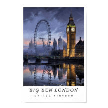 Big Ben London Storbritannien Väggkonst, Stadspano