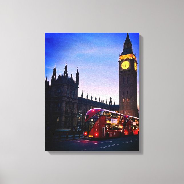 Big Ben London Svart och vitt  Canvastryck (Framsida)