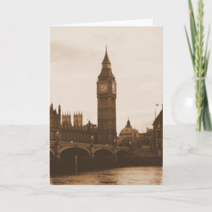Big Ben - London - Thames - Greeting Card Kort