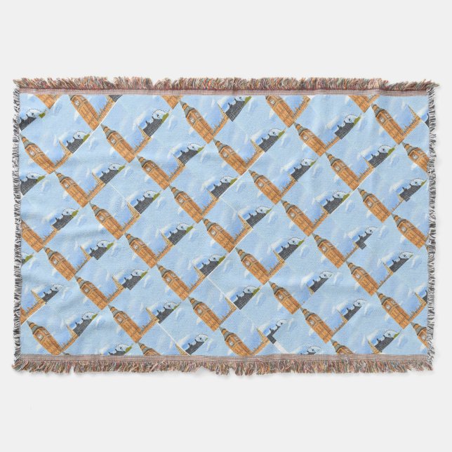 Big Ben London Throw Blanket Filt (Framsidan)