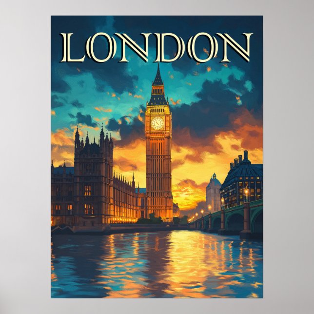 Big Ben, London Travel Poster (Framsidan)