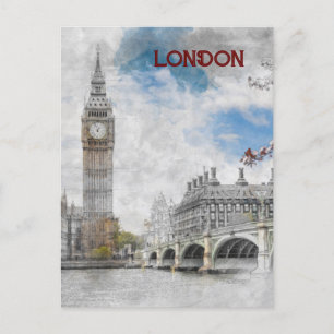 Big Ben London United Kingdom Postcard Vykort