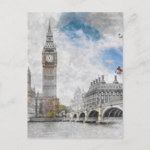 Big Ben London vykort – Minnessaker från resor i S