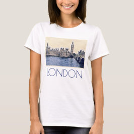 Big Ben London Watercolor art T Shirt
