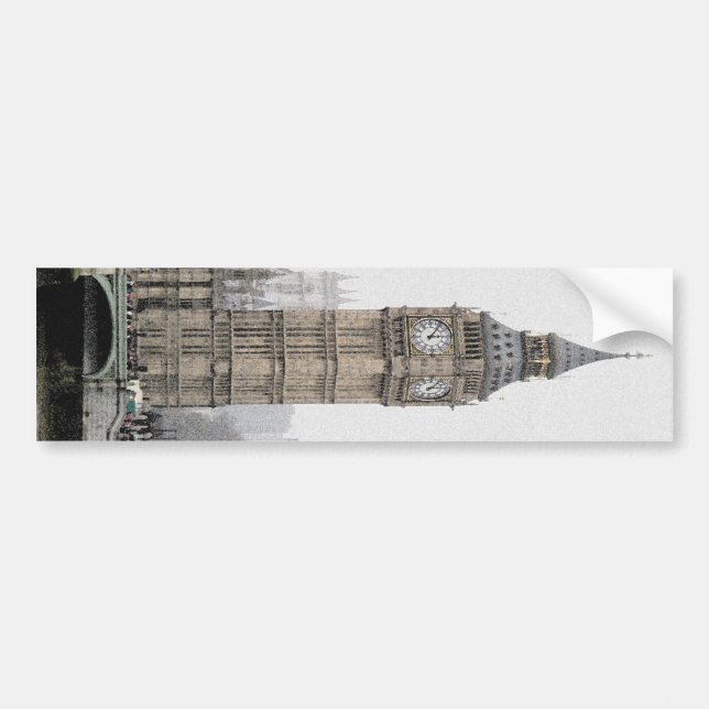 Big Ben London (Watercolor) Bildekal (Framsidan)