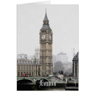Big Ben London (Watercolor) Hälsningskort