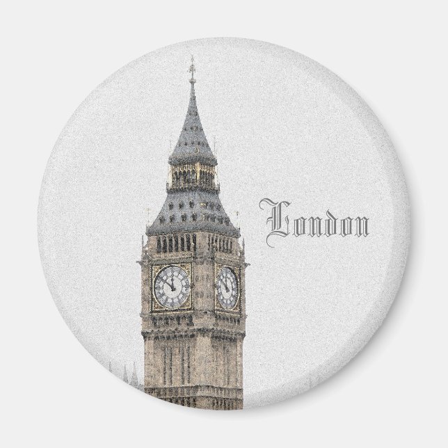 Big Ben London (Watercolor) Magnet (Framsidan)