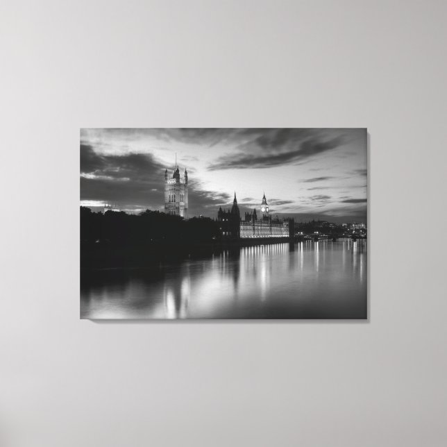 Big Ben night-vy Canvastryck (Framsida)