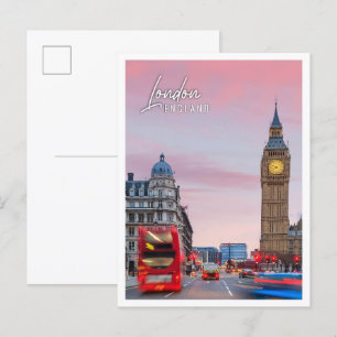 Big ben och house of Parliament London England Vykort