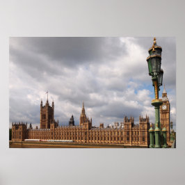 Big Ben och Houses i London poster