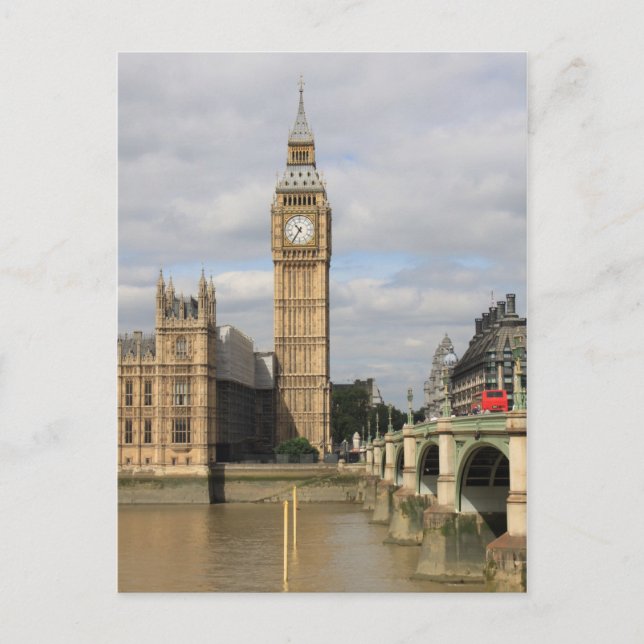 Big Ben och Houses - London Vykort (Framsida)