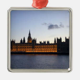 Big Ben och Houses of Parliament i staden Julgransprydnad Metall