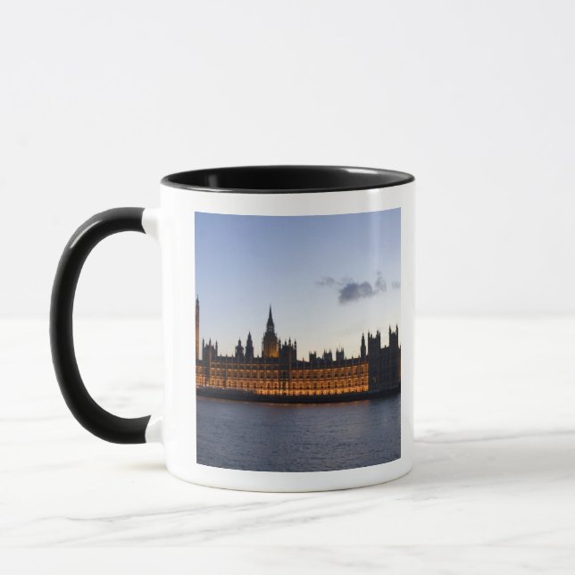 Big Ben och Houses of Parliament i staden Mugg (Vänster)
