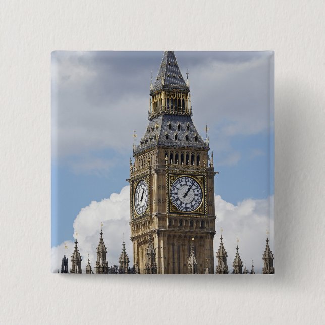 Big Ben och Houses of Parliament, London, Knapp (Framsida)