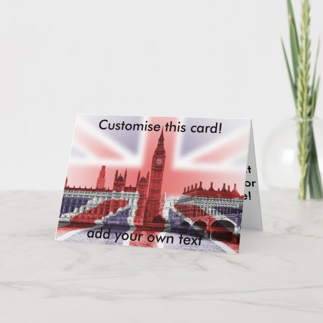 Big Ben och Houses, Union Jack Kort (Framsida)