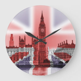 Big Ben och Houses, Union Jack Stor Klocka