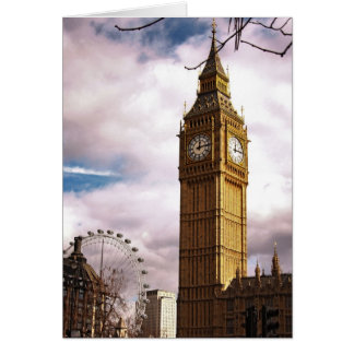 Big Ben och London Öga Hälsningskort