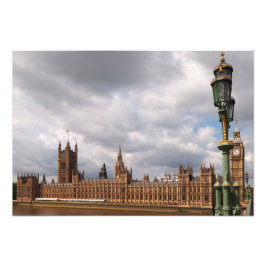 Big Ben och parlamentet i London fototryck