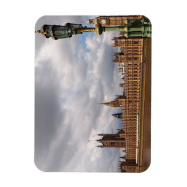 Big Ben och parlamentet i London-rektangeln magnet