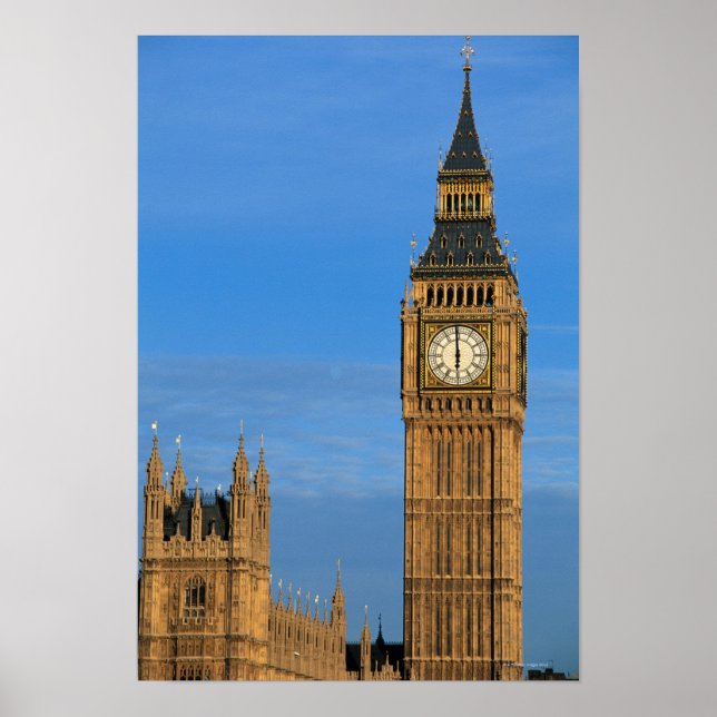 Big Ben och parlamentets Byggnad Poster (Framsidan)