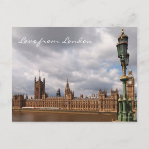 Big Ben och Parliament Kärlek från London-vykort Vykort