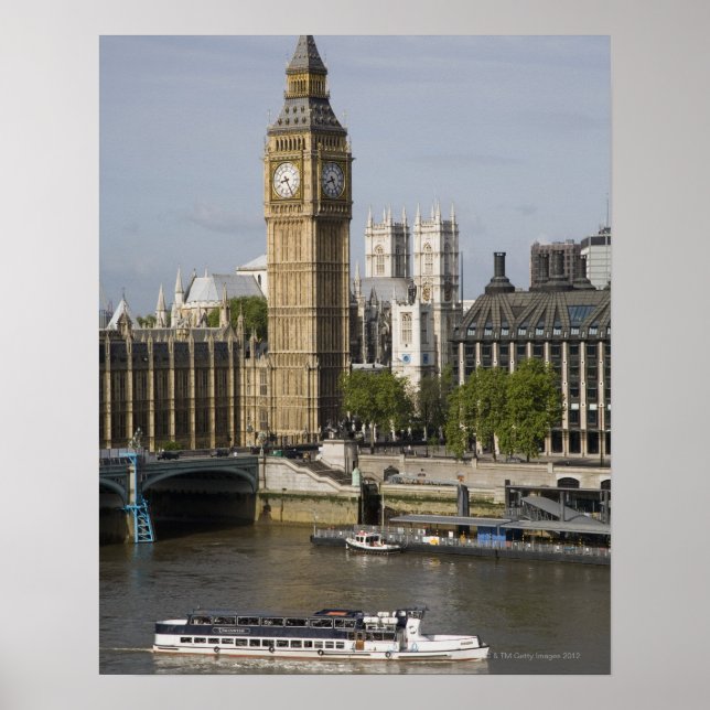 Big Ben och Thames River Poster (Framsidan)