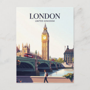 Big Ben och Westminster Bridge Storbritannien Vykort