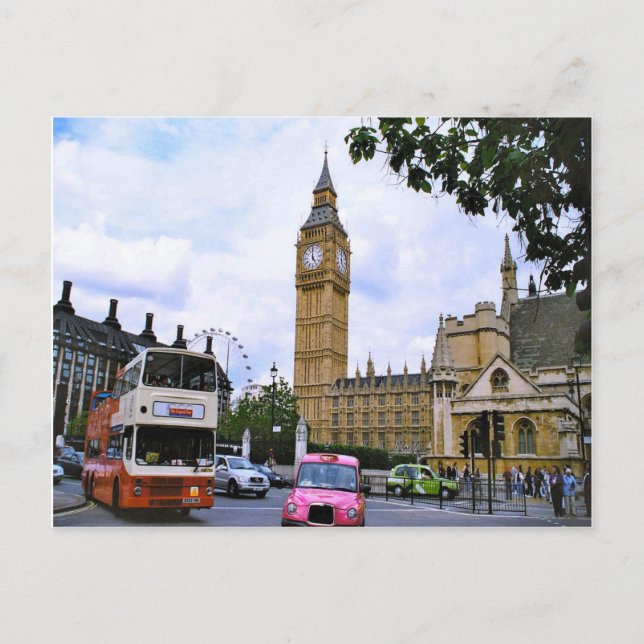 Big Ben och Westminsterpalatset Vykort (Framsida)