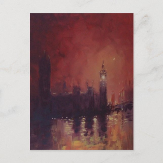 Big Ben på nattkortet Vykort (Framsida)