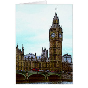 Big Ben, Palace of Westminster, London, Storbritan OBS Kort