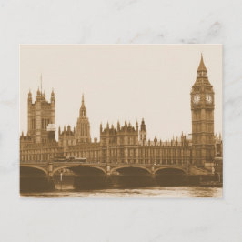 Big Ben - parlamentet - Westminster Bridge Postcar Vykort