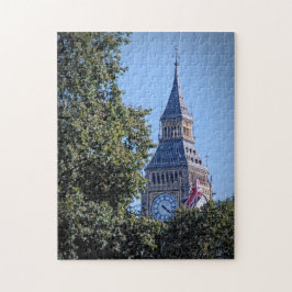 Big Ben Peeking genom Träd - 11 x 14 - 252 pc Pussel