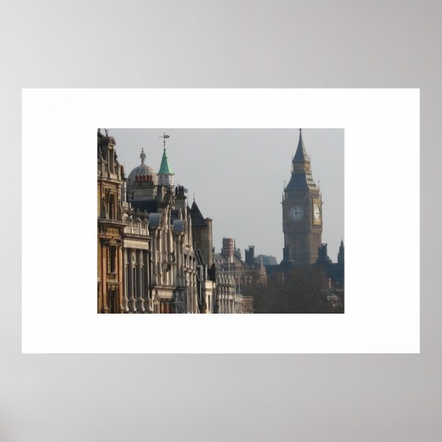 Big Ben-peeks över skylten Poster (Framsidan)