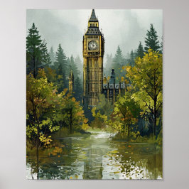 Big Ben Poster - Vibrant London Illustration