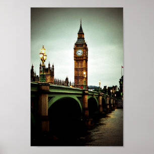 Big Ben Queen Elizabeth Torn Westminster Bridge Poster