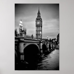 Big Ben Queen Elizabeth Torn Westminster Bridge Poster