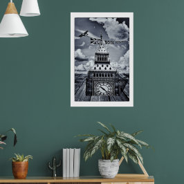 Big Ben Surreal brittisk konst, London Poster
