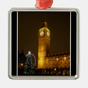 Big Ben tickar Goodnight Julgransprydnad Metall