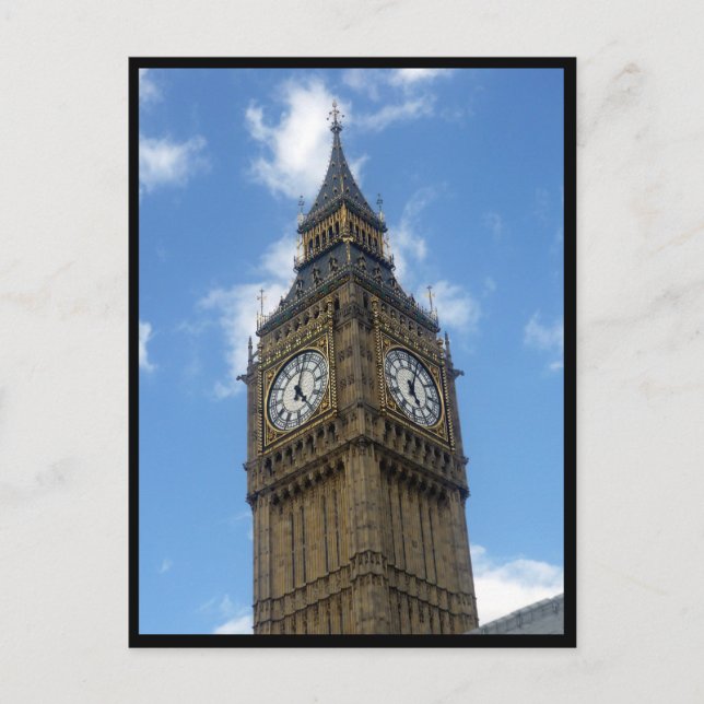 Big Ben-tornets gräns Vykort (Framsida)