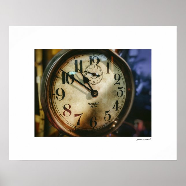 Big Ben Vintage Klocka Affisch Print (Framsidan)
