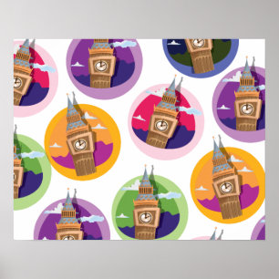 Big Ben Westminster Clock Torn Poster