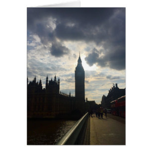 Big Ben Westminster London Förenade kungariket Sun Hälsningskort