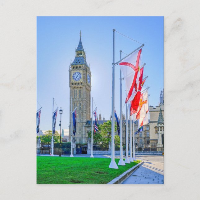 "Big Ben" Westminster, London Storbritannien vykor Vykort (Framsida)