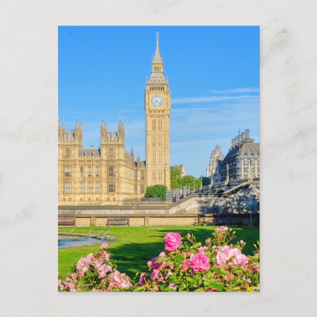 "Big Ben" Westminster, London UK Postcard Vykort (Framsida)