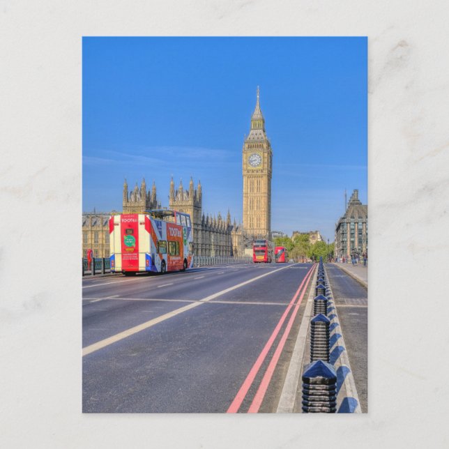 "Big Ben" Westminster, London UK Postcard Vykort (Framsida)