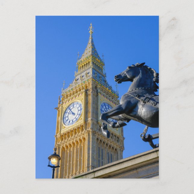 "Big Ben" Westminster, London UK Postcard Vykort (Framsida)