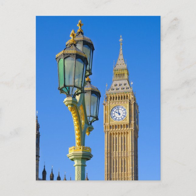 "Big Ben" Westminster, London UK Postcard Vykort (Framsida)